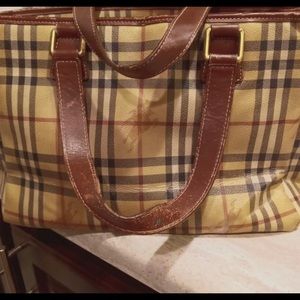 Authentic Burberry vintage w/wear large hay market